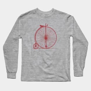 Penny-farthing - red Long Sleeve T-Shirt